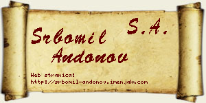 Srbomil Andonov vizit kartica